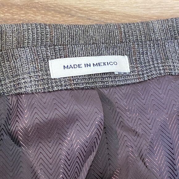 Joseph Abboud Blazer Men 42L Wool Gray Glen Plaid 2 Button Jacket - Picture 5 of 15